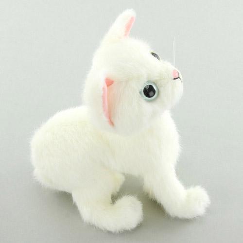 オッドアイ♡真っ白子猫ちゃん♡アートドール♡ぬいぐるみ♡ ねこ雑貨 ぬいぐるみ】猫のぬいぐるみ ドロップス 白猫